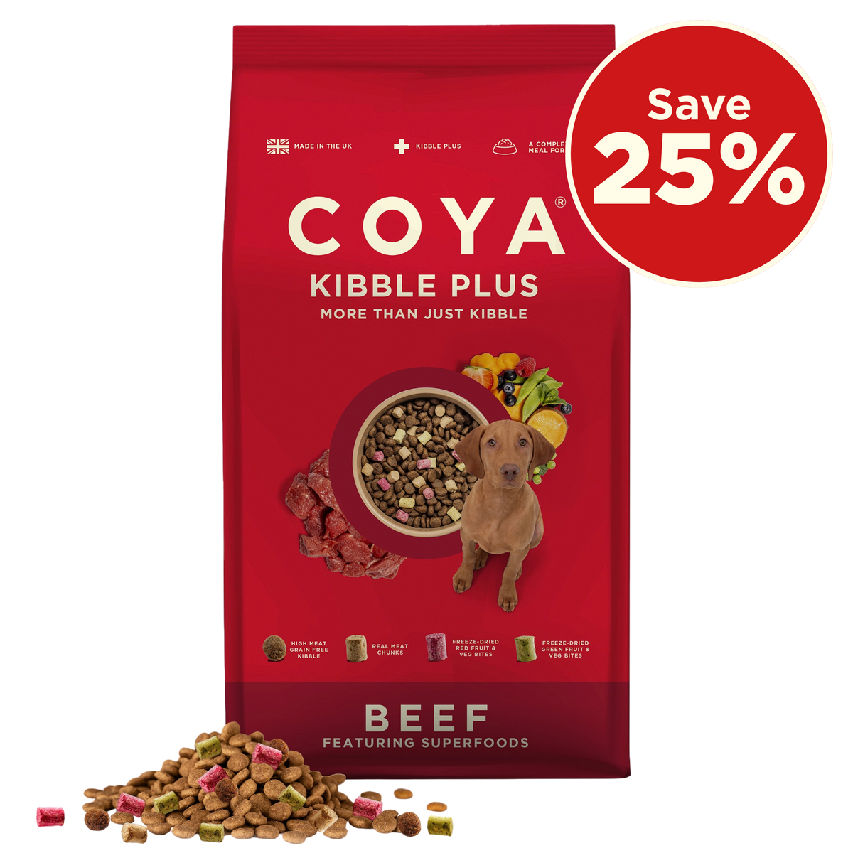 Croquettes COYA au bœuf pour adultes Plus