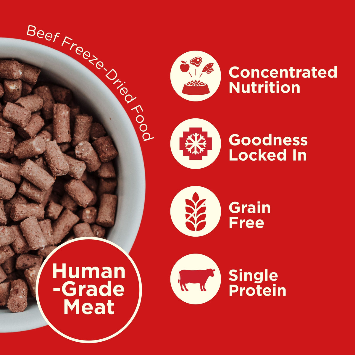 COYA Beef Freeze Dried Food Functional Benefits