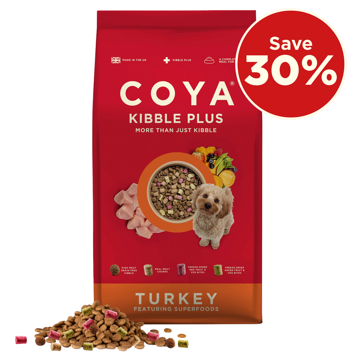 COYA Turkey Adult Kibble Plus